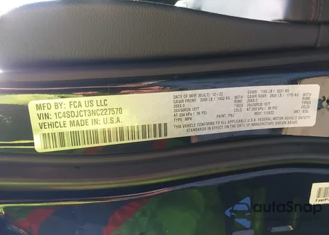 2022 Dodge Durango R/T Awd from USA, damaged, VIN 1C4SDJCT3NC227570